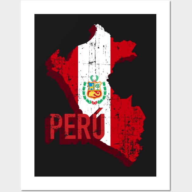 Mapa del Perú Wall Art by verde